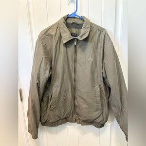 Izod Olive Green Zip up Jacket. Mens Size Large.